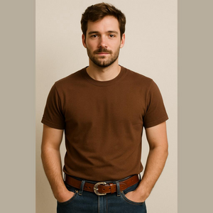 Brighton Brown Leather Belt with Silver Buckle
